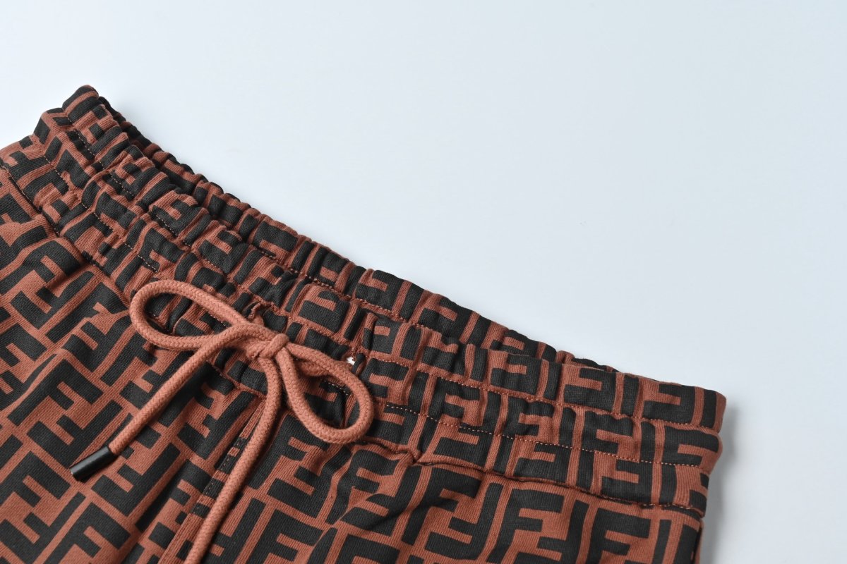 Fendi Monogram Joggers Burgundy view