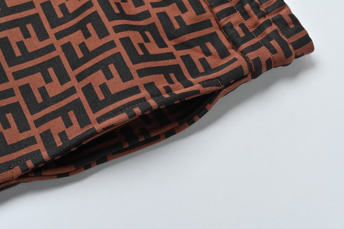 Fendi Monogram Joggers Burgundy view