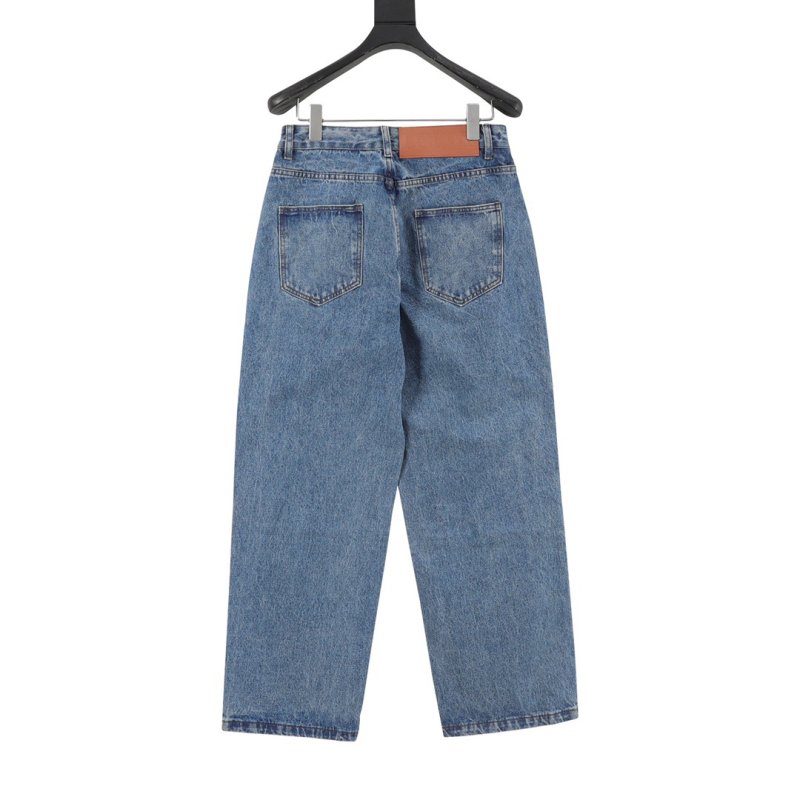 Loewe Anagram Embroidered Denim Jeans Medium Blue view