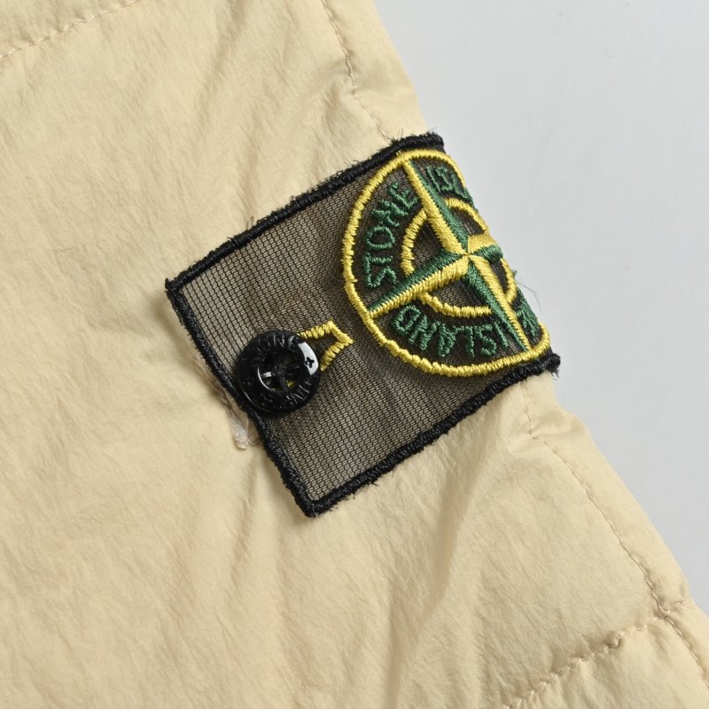Stone Island Down Jacket Cream with Hood view