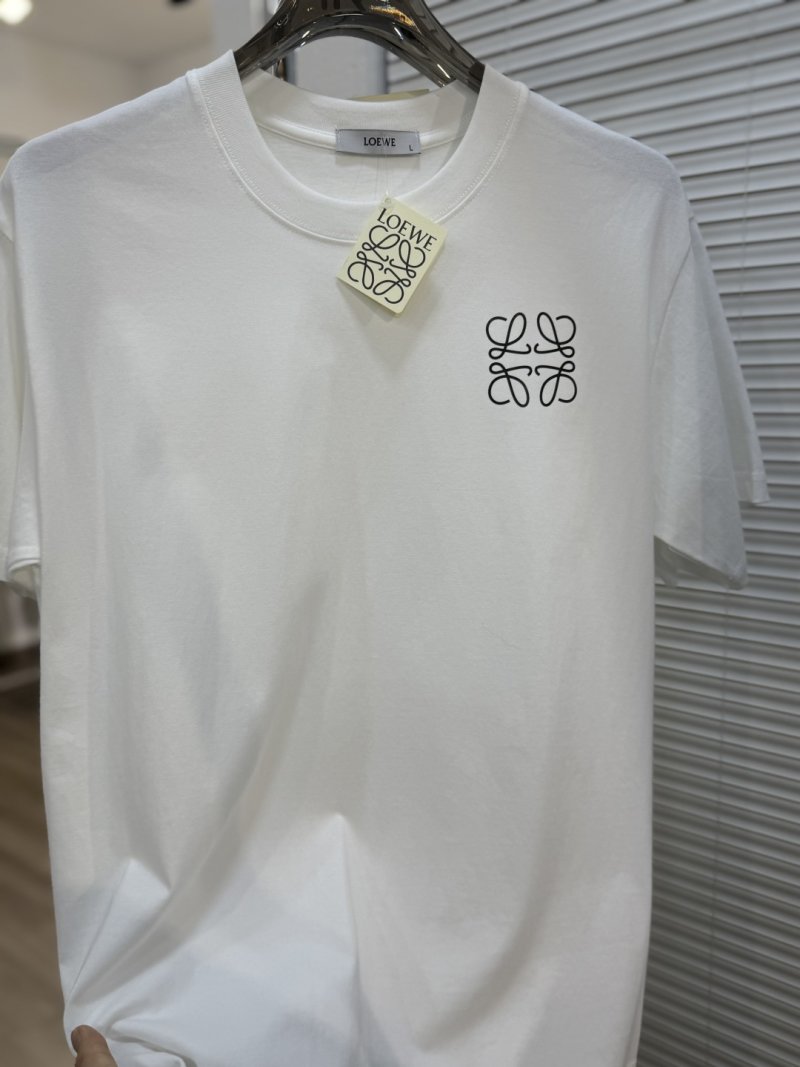 Loewe Anagram Print Short Sleeve T-Shirt White
