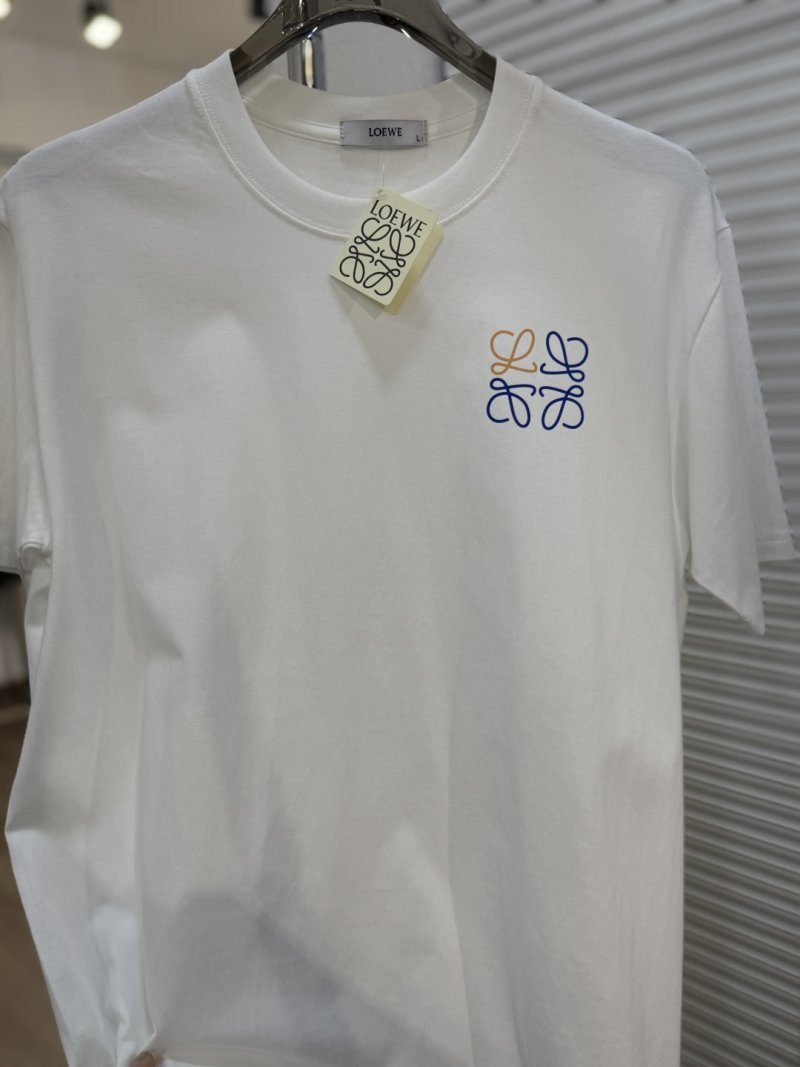 Loewe Anagram Print Short Sleeve T-Shirt White view
