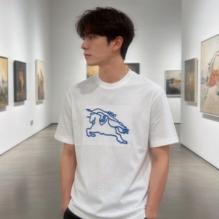 Burberry Jumping Horse Print White T-Shirt view 7