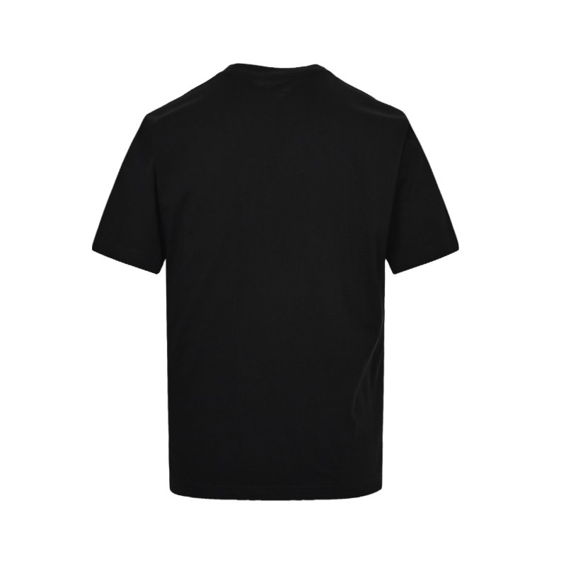 Black Embroidered Floral Short Sleeve T-Shirt view