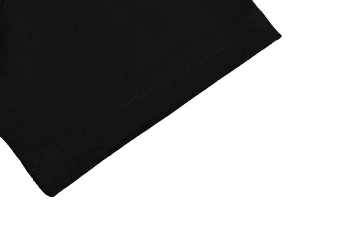 Black Embroidered Floral Short Sleeve T-Shirt view