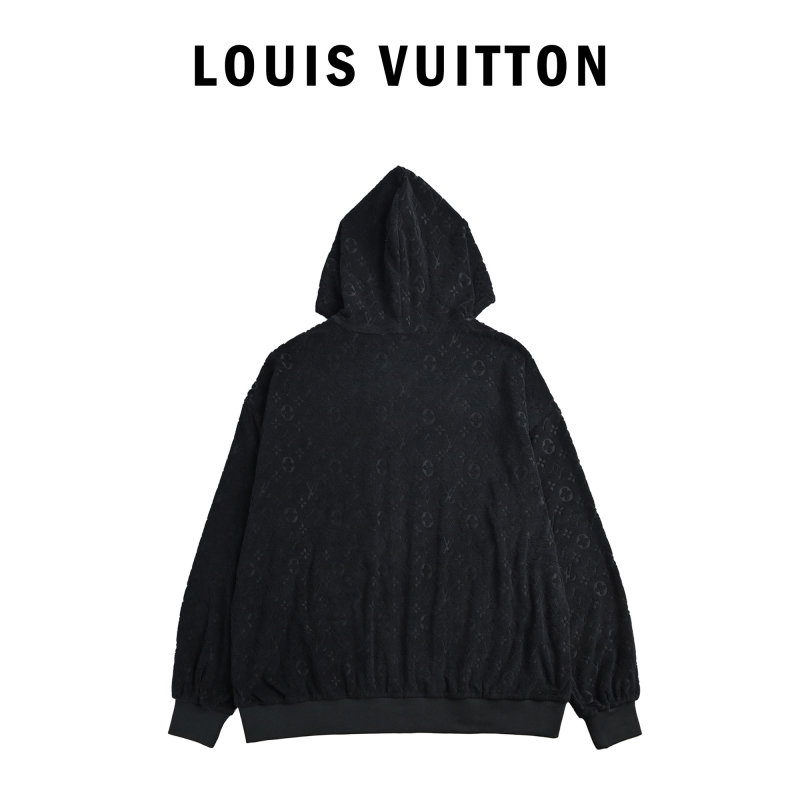 Black Denim Zip Hoodie Jacket view