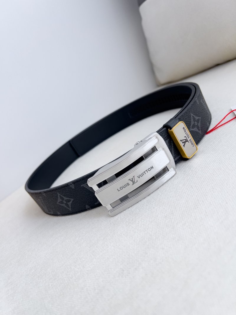 Louis Vuitton Monogram Canvas Automatic Buckle Belt - Black view