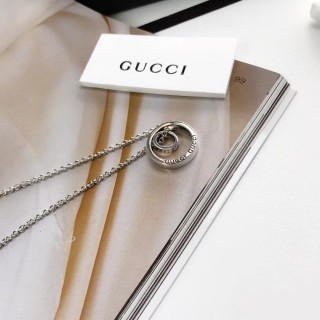 Gucci Interlocking G Charm Silver Necklace view 9