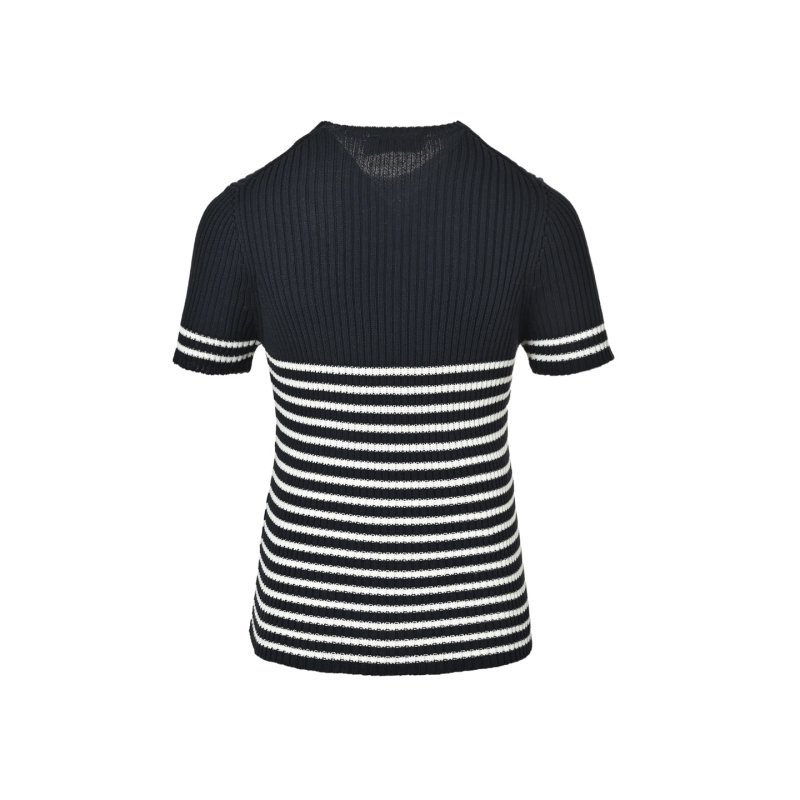 Dior Christian Striped Black & White Short Sleeve T-Shirt view