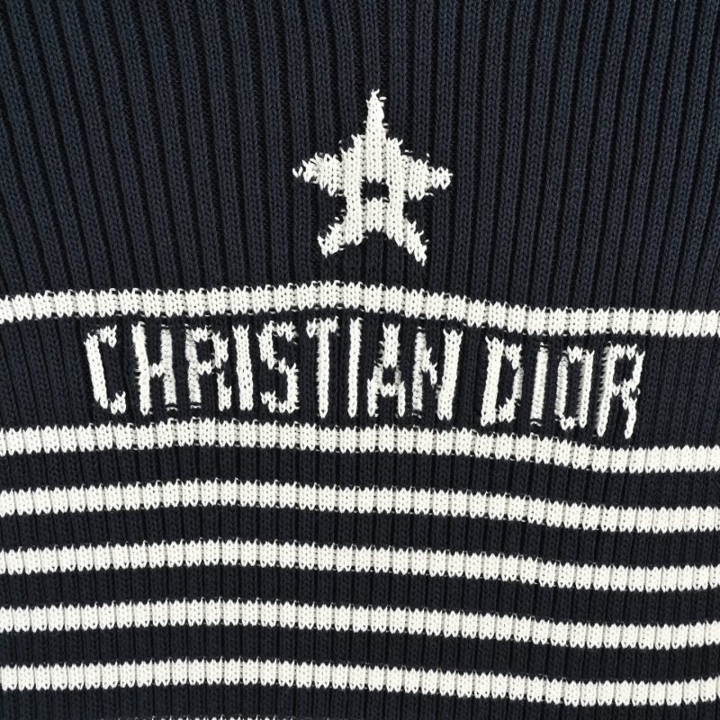 Dior Christian Striped Black & White Short Sleeve T-Shirt view