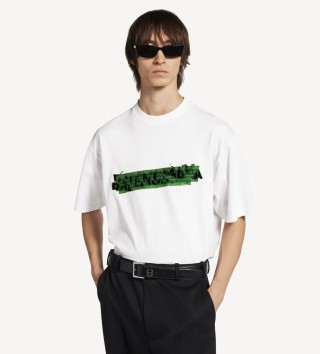 White Graphic Print Short Sleeve T-Shirt view 2