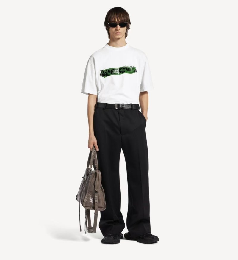 White Graphic Print Short Sleeve T-Shirt view