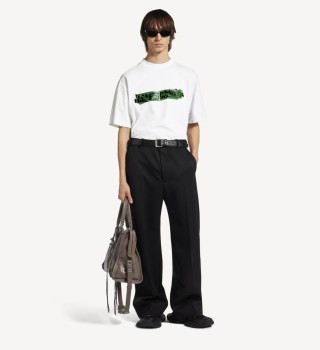White Graphic Print Short Sleeve T-Shirt view 3