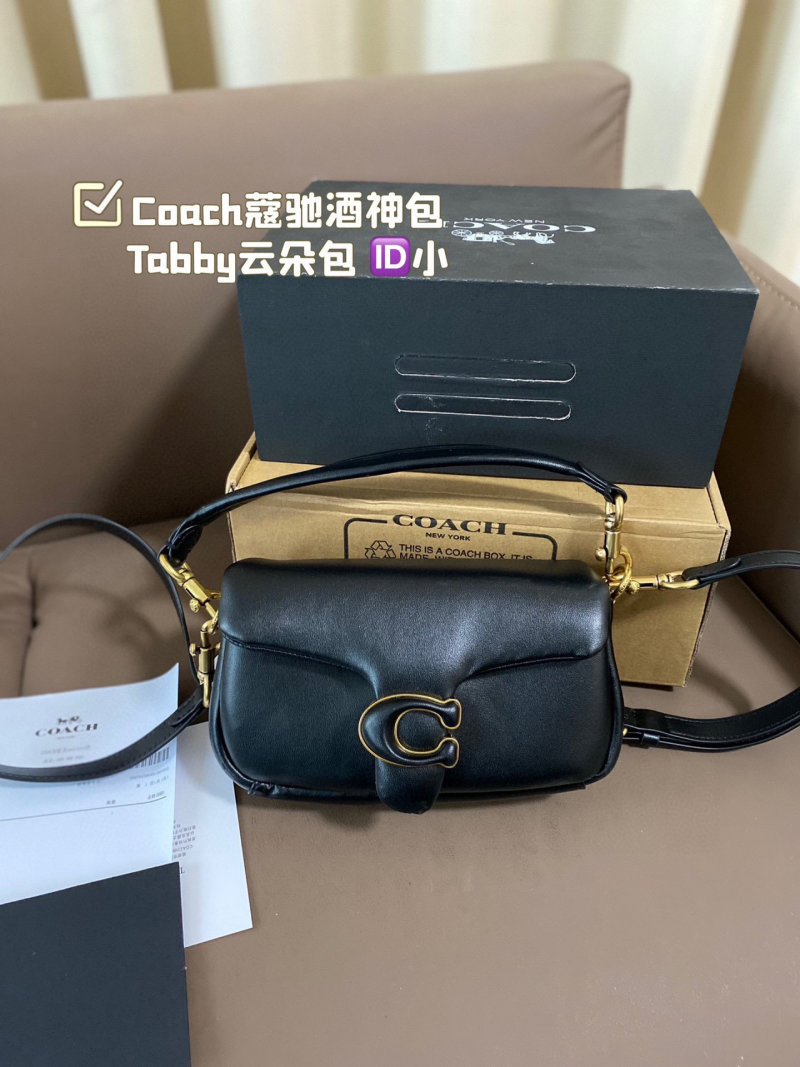 Coach Tabby Cloud Shoulder Bag Black Small