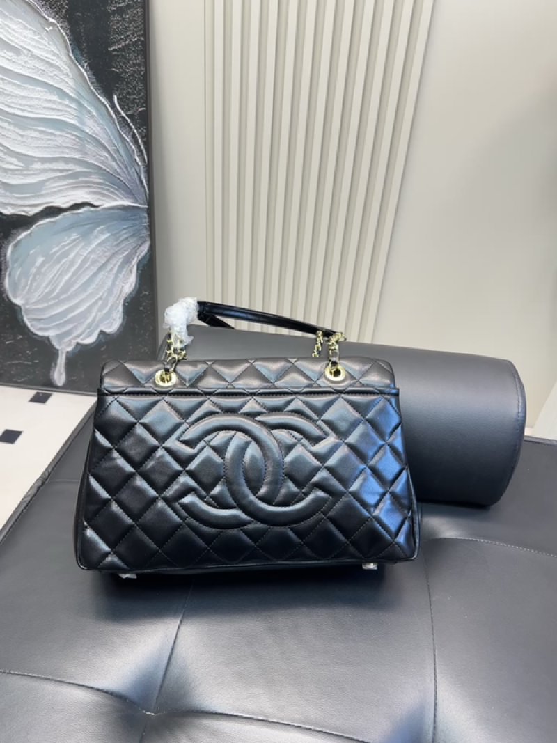 Chanel Classic Quilted Black Leather Flap Bag