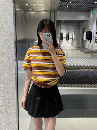 Yellow Striped Short Sleeve T-Shirt