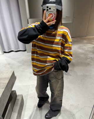 Yellow Striped Short Sleeve T-Shirt view 2