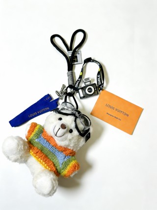 Louis Vuitton Anger Forest Teddy Bear Keychain Charm view 3