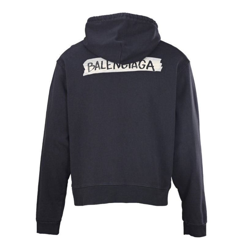 Balenciaga Black Logo Zip Hoodie view