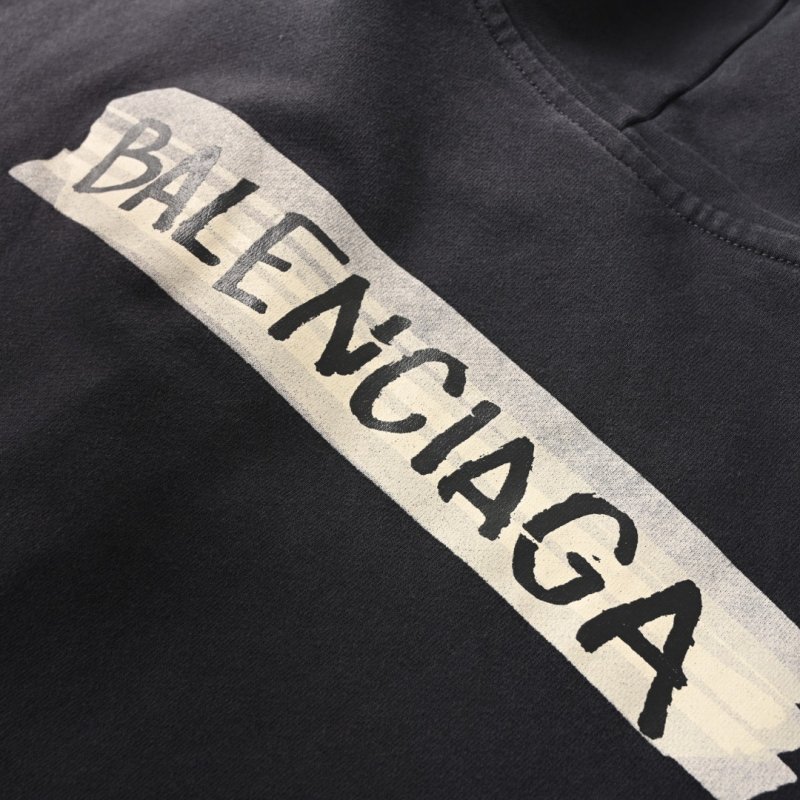 Balenciaga Black Logo Zip Hoodie view