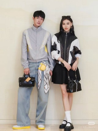 Grey & Yellow Colorblock Windbreaker Jacket view 8
