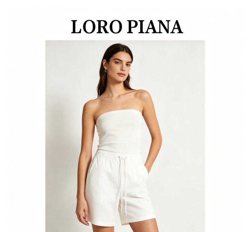 Loro Piana White Drawstring Shorts