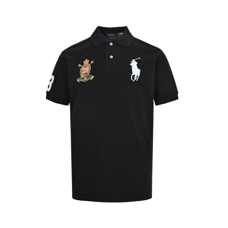 Polo Ralph Lauren Black Multi-Logo Polo Shirt view