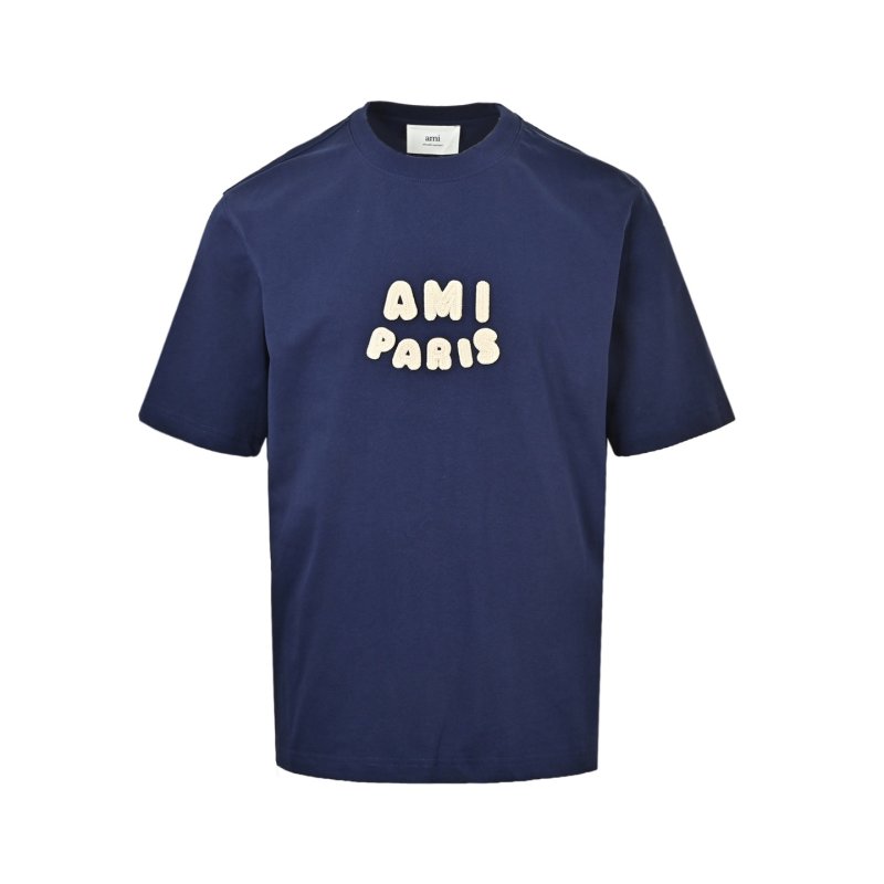 Ami Paris Navy Logo T-Shirt view