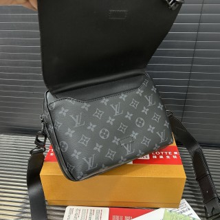 Louis Vuitton Steamer Monogram Messenger Bag Black view 6