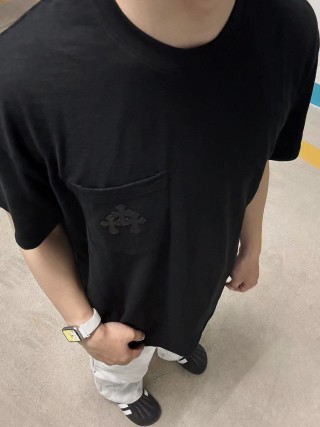 Chrome Hearts Black Chest Pocket T-Shirt view 3