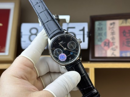 IWC Portuguese Black Dial Chronograph Watch
