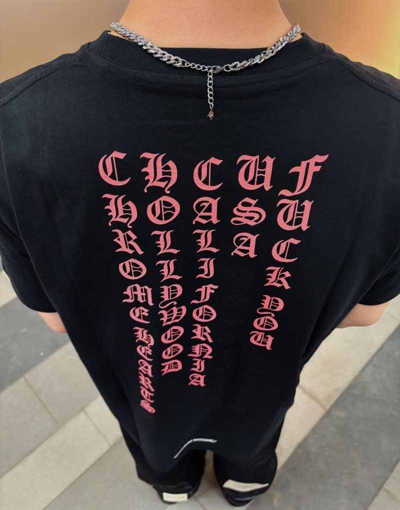Black Pocket T-Shirt with Vertical Text Graphic view