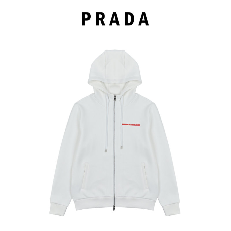 White Zip-Up Windbreaker Jacket with Colour-Block Detail view