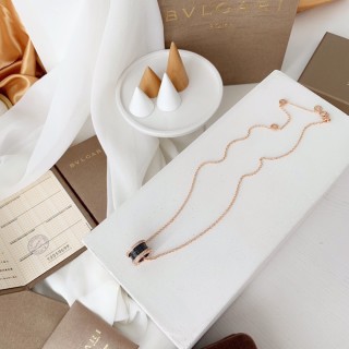 Bvlgari Ceramic Diamond Rose Gold Necklace view 3