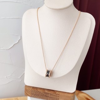 Bvlgari Ceramic Diamond Rose Gold Necklace view 5