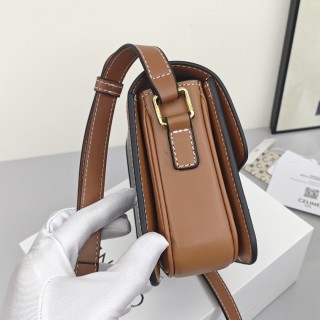 Celine Triomphe Tofu Bag Brown Monogram view 7