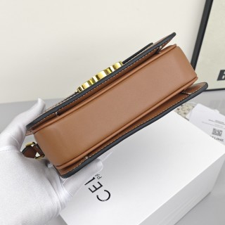 Celine Triomphe Tofu Bag Brown Monogram view 8