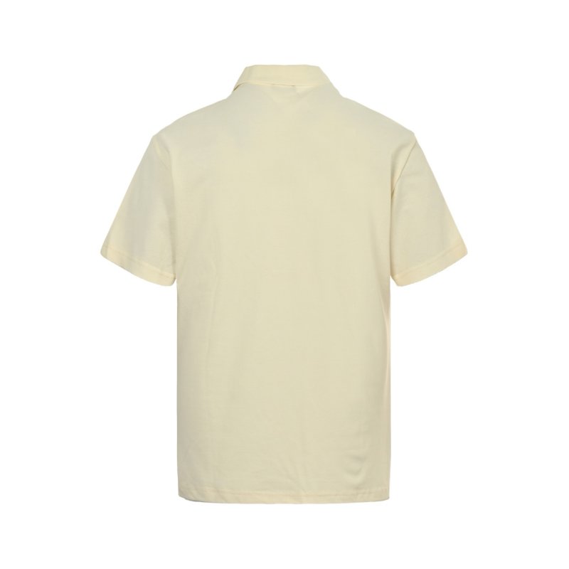 White Short Sleeve Polo T-Shirt with Embroidered Logo view