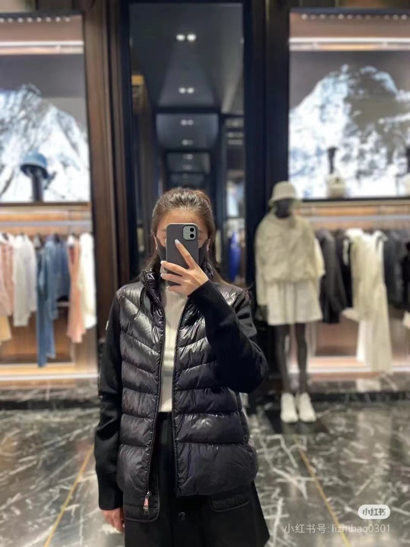 Black Quilted Puffer Down Vest Jacket view