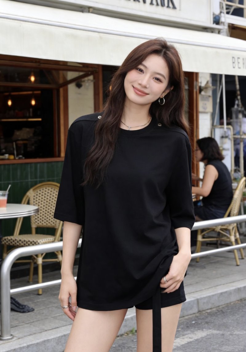 Black Oversized Short Sleeve T-Shirt