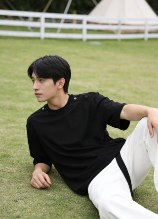 Black Oversized Short Sleeve T-Shirt view 4