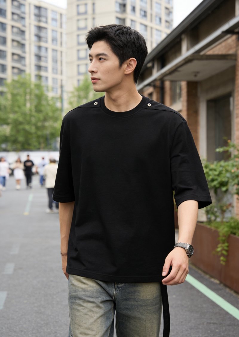 Black Oversized Short Sleeve T-Shirt view