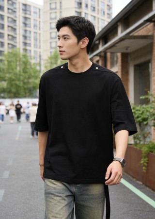 Black Oversized Short Sleeve T-Shirt view 5