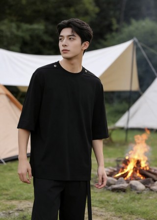 Black Oversized Short Sleeve T-Shirt view 7
