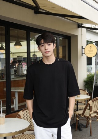 Black Oversized Short Sleeve T-Shirt view 8