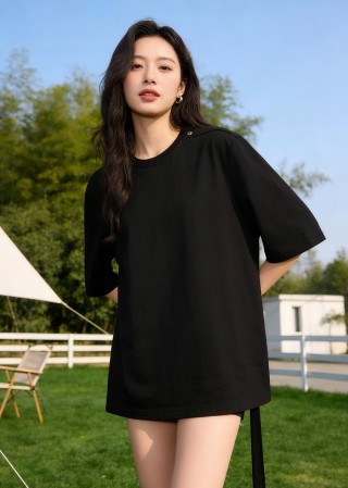 Black Oversized Short Sleeve T-Shirt view 9
