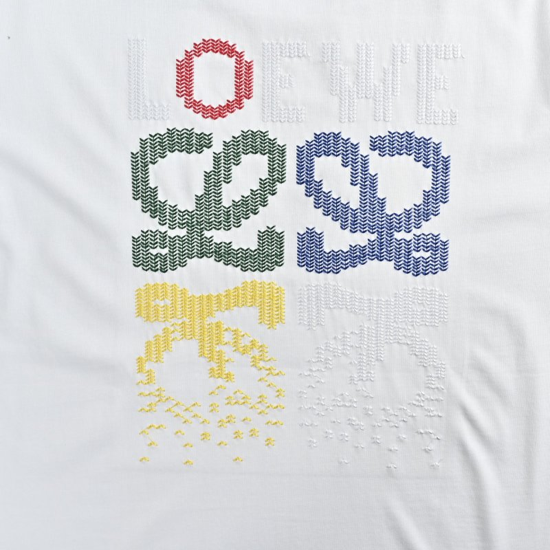 Loewe White Logo Short Sleeve T-Shirt view