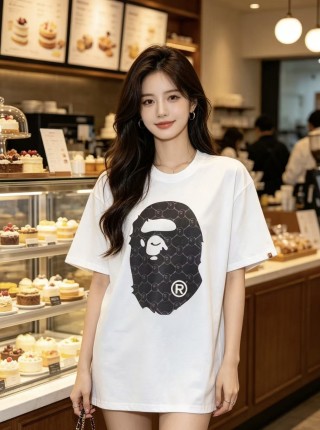 White Graphic Ape Head Logo Short Sleeve T-Shirt view 4