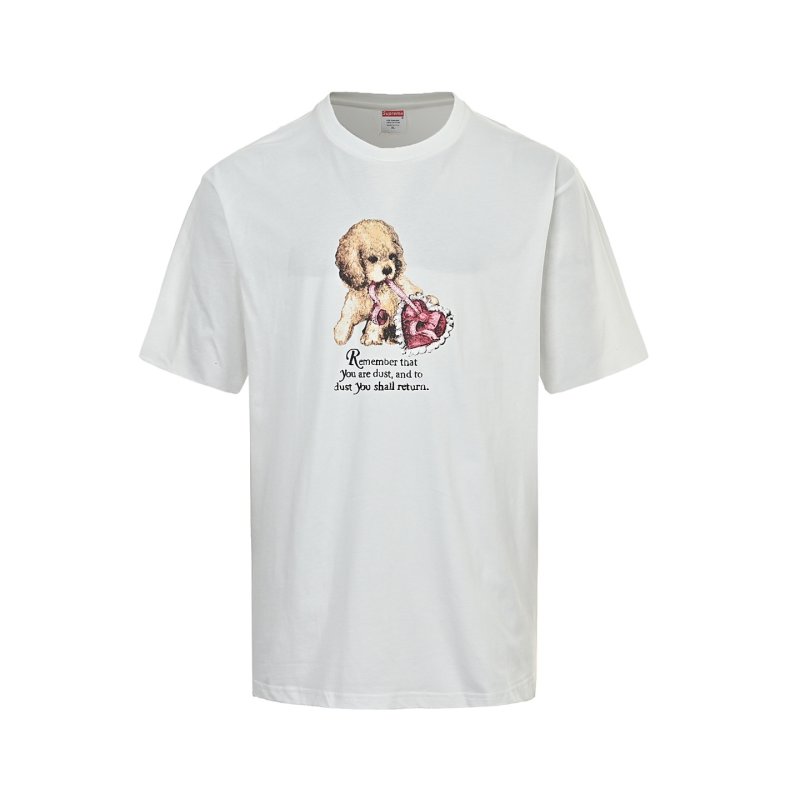 White Teddy Bear Graphic Short Sleeve T-Shirt view