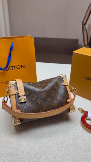 Louis Vuitton Monogram Canvas Shoulder Bag Brown